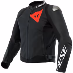 Dainese Sportiva Veste en cuir de moto perforée, noir, taille 46 pour Hommes