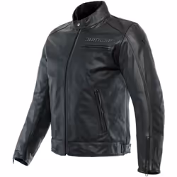 Dainese Zaurax Veste en cuir de moto, noir, taille 44 pour Hommes