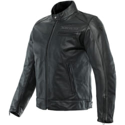 Dainese Zaurax Veste en cuir de moto, noir, taille 44 pour Hommes