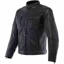 Dainese Atlas Veste en cuir de moto, noir, taille 50 pour Hommes