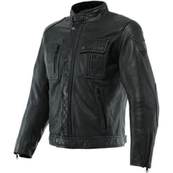 Dainese Atlas Veste en cuir de moto, noir, taille 54 pour Hommes