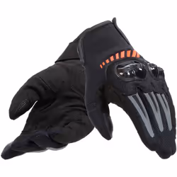 Dainese Mig 3 Air Tex Gants de moto, noir-rouge, taille 2XL pour Hommes