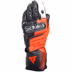 Dainese Carbon 4 Long Gants de moto, noir-blanc-rouge, taille 2XL