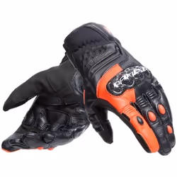 Dainese Carbon 4 Short Gants de moto, noir-rouge, taille L