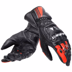 Dainese Druid 4 Gants de moto, noir-blanc-rouge, taille S pour Hommes