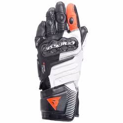 Dainese Carbon 4 Long Gants de moto pour dames, noir-blanc-rouge, taille L pour Femmes
