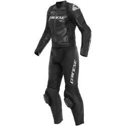 Dainese Mirage Costume en cuir de moto deux pièces pour dames, noir-blanc, taille 50 pour Femmes