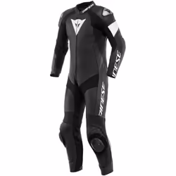 Dainese Tosa Combinaison en cuir de moto perforée One Pece, noir-blanc, taille 56 pour Hommes