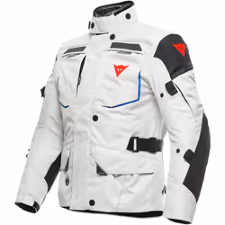 Dainese Splugen 3L D-Dry Veste textile de moto, noir-blanc-bleu, taille 46 pour Hommes