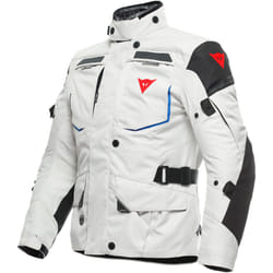 Dainese Splugen 3L D-Dry Veste textile de moto, noir-blanc-bleu, taille 48 pour Hommes