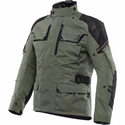 Dainese Ladakh 3L D-Dry Veste textile de moto, noir-vert, taille 48 pour Hommes