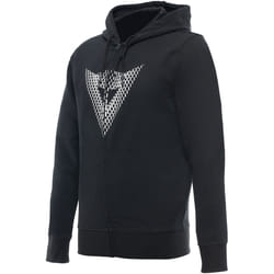 Dainese Logo Sweat à capuche zippé, noir-blanc, taille 2XL pour Hommes