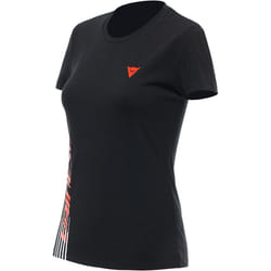 Dainese Logo T-shirt pour dames, noir-rouge, taille XL pour Femmes