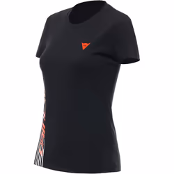 Dainese Logo T-shirt pour dames, noir-rouge, taille XL pour Femmes