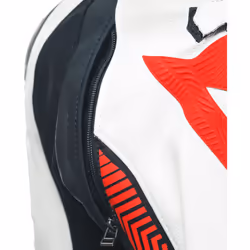 Dainese Laguna Seca 5 Costume en cuir de moto 2 pièces, noir-blanc-rouge, taille 52 pour Hommes