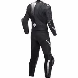 Dainese Laguna Seca 5 Combinaison en cuir de moto perforée 2 pièces, noir-blanc, taille 48 pour Hommes