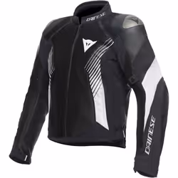 Dainese Super Rider 2 Absoluteshell Veste textile de moto, noir-blanc, taille 44 pour Hommes