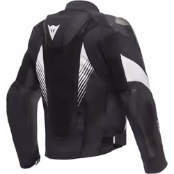 Dainese Super Rider 2 Absoluteshell Veste textile de moto, noir-blanc, taille 44 pour Hommes