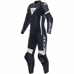 Dainese Grobnik 1-Piece Ladies Moto Leather Suit, noir-blanc, taille 46 pour Femmes