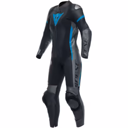 Dainese Grobnik 1-Piece Ladies Moto Leather Suit, noir-gris-bleu, taille 40 pour Femmes