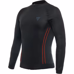 Dainese No-Wind Thermo LS Veste fonctionnelle, noir-rouge, taille XS S pour Hommes