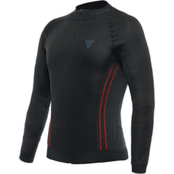 Dainese No-Wind Thermo LS Veste fonctionnelle, noir-rouge, taille XS S pour Hommes