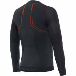 Dainese No-Wind Thermo LS Veste fonctionnelle, noir-rouge, taille XL 2XL pour Hommes