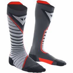 Dainese Thermo Long Chaussettes, gris-rouge, taille 39 - 41 pour Hommes