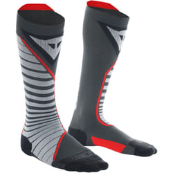 Dainese Thermo Long Chaussettes, gris-rouge, taille 39 - 41 pour Hommes