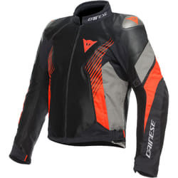Dainese Super Rider 2 Absoluteshell Veste textile de moto, noir-gris-rouge, taille 52 pour Hommes