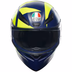 AGV K-1 S Soleluna 2018 Casque, bleu-jaune, taille L pour Hommes