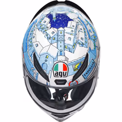 AGV K-1 S Winter Test 2017 Casque, blanc-bleu, taille 2XL pour Hommes