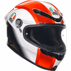 AGV K-6 S Sic58 Casque, noir-blanc-rouge, taille XL pour Hommes