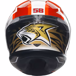 AGV K-6 S Sic58 Casque, noir-blanc-rouge, taille 2XL pour Hommes - Vue supplémentaire 5