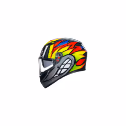 Casque Agv K3 Agv E2206  Birdy 2.0 Grey/Yellow/Red M