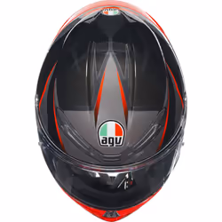 AGV K-6 S Slashcut Casque, noir-gris-rouge, taille 2XL pour Hommes