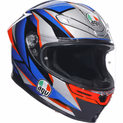AGV K-6 S Slashcut Casque, noir-rouge-bleu, taille M pour Hommes