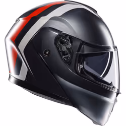 AGV Streetmodular Resia Casque, gris-rouge, taille M pour Hommes