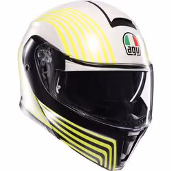 AGV Streetmodular Iseo Casque, blanc-jaune, taille XS pour Hommes