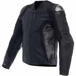 Dainese Avro 5 Veste en cuir de moto, noir-gris, taille 52 pour Hommes