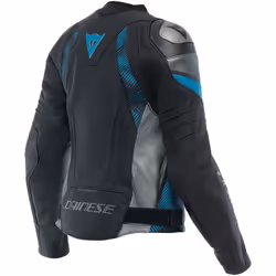 Dainese Avro 5 Veste en cuir de moto pour dames, noir-bleu, taille 44 pour Femmes