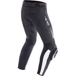 Dainese Super Speed Pantalon en cuir de moto, noir-blanc, taille 48 pour Hommes