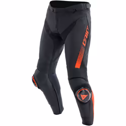 Dainese Super Speed Pantalon en cuir de moto, noir-rouge, taille 48 pour Hommes