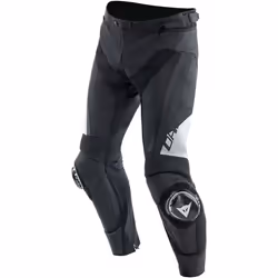 Dainese Delta 4 Pantalon en cuir de moto, noir-blanc, taille 54 pour Hommes