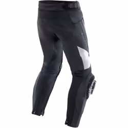 Dainese Delta 4 Pantalon en cuir de moto, noir-blanc, taille 54 pour Hommes