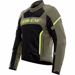 Dainese Air Frame 3 Veste textile de moto, noir-vert, taille 46 pour Hommes