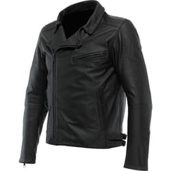 Dainese Chiodo Blouson en cuir de moto, noir, taille 56 pour Hommes