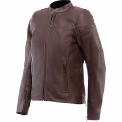 Dainese Itinere Veste en cuir de moto pour dames, noir, taille 42 pour Femmes