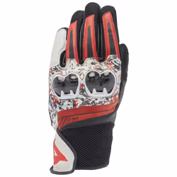 Dainese Mig 3 Unisex Gants de moto, noir-blanc-rouge, taille XS pour Hommes