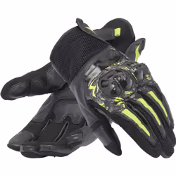 Dainese Mig 3 Unisex Gants de moto, noir-gris-jaune, taille L pour Hommes